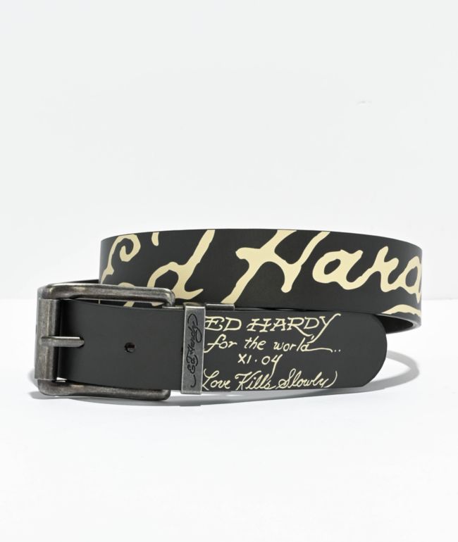 ed hardy leather belt